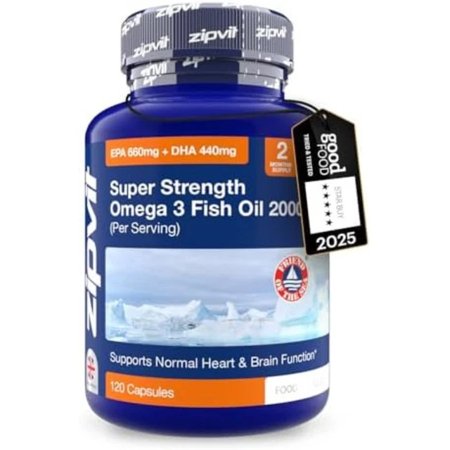 OMEGA 3 FISH Oil 2000mg EPA 660mg DHA 440mg Supports Heart & Brain ...
