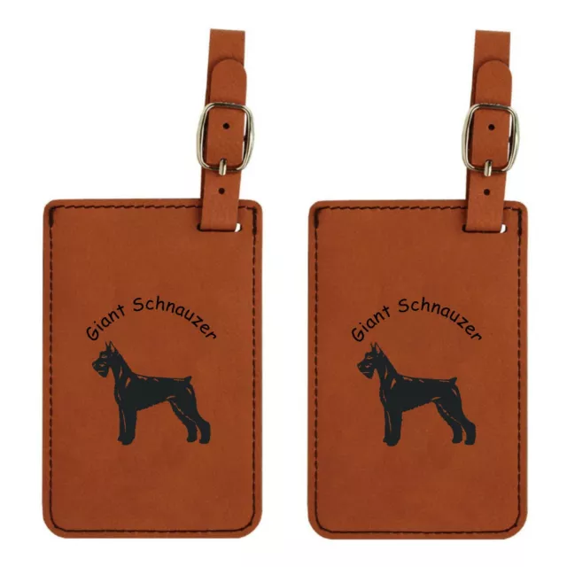 L3231 Giant Schnauzer  Luggage Tags 2Pk FREE SHIPPING 200 Breeds Available