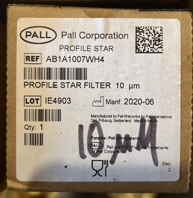 Pall Profile Star Filter Cartridge 10um Model AB1A1007WH4 ++ NEW