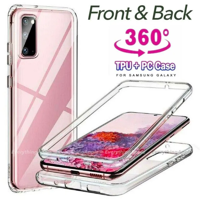 CLEAR FULL 360 Case Samsung S24 S23 S22 S21 FE S21 A52s Shockproof Phone Cover