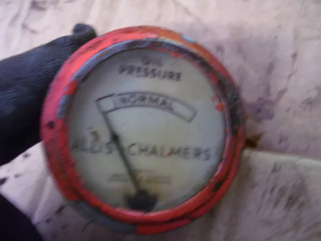 Vintage  Allis Chalmers  B  C Wd  Tractor - Engine Oil Pressure Gauge