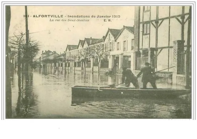 94.Alfortville.inondation S De Janvier 1910.La Rue Des Deux Moulins