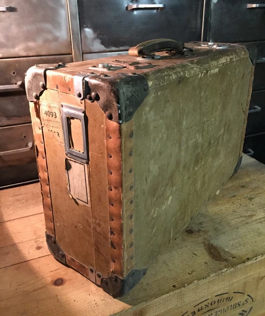 Valise Métal Marine Nationale – Bleu Marine – Vintage Années 60 – Occasion