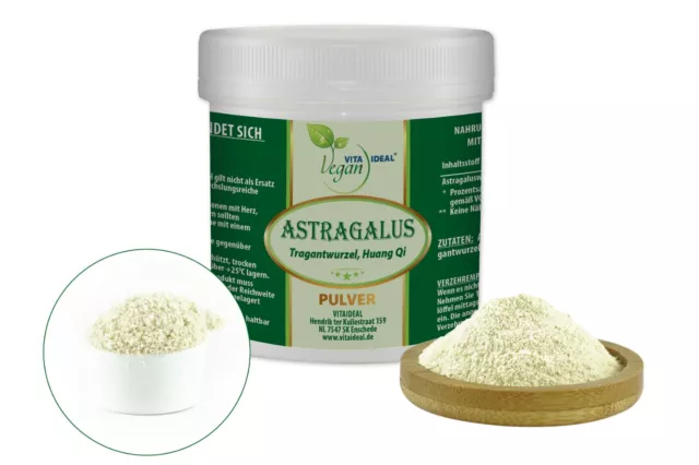 VITA IDEAL Vegan® ASTRAGALUS - Wurzel PULVER - Tragant - TRAGANTWURZEL frigidus