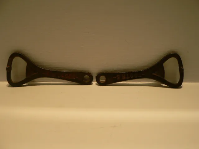 Vintage K.B Larger Cast Iron Bottle Opener x 2