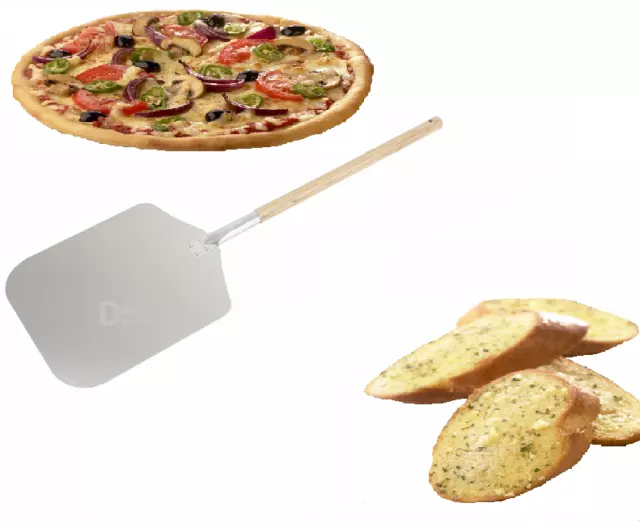 14x16x28" Inch Aluminium Pizza Peel Removable Wooden Handle Bakers Paddle Shovel