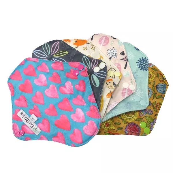 Reusable Sanitary Towels Pads Cloth Washable Menstrual Pad Medium Regular