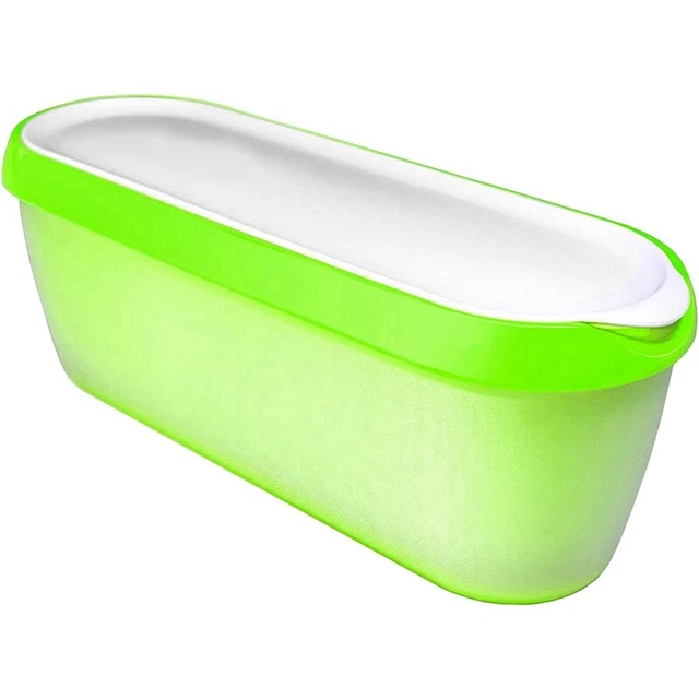 Bac Stockage Crème Glacée Rectangulaire Réutilisable Cyan - Moule Avec Couvercle - Congélateur Cuisine