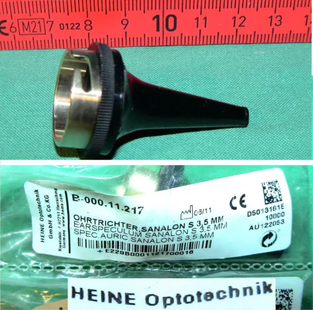 HEINE Ohrtrichter f. Otoskop Aufsatz Diagnose Otoscope Ear Speculum B-000.11.217