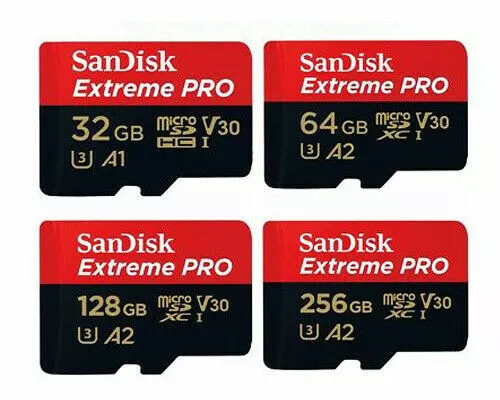 SanDisk 32GB 64GB 128GB 256GB Micro SD Tarjeta de memoria EXTREME PRO 200MB C10