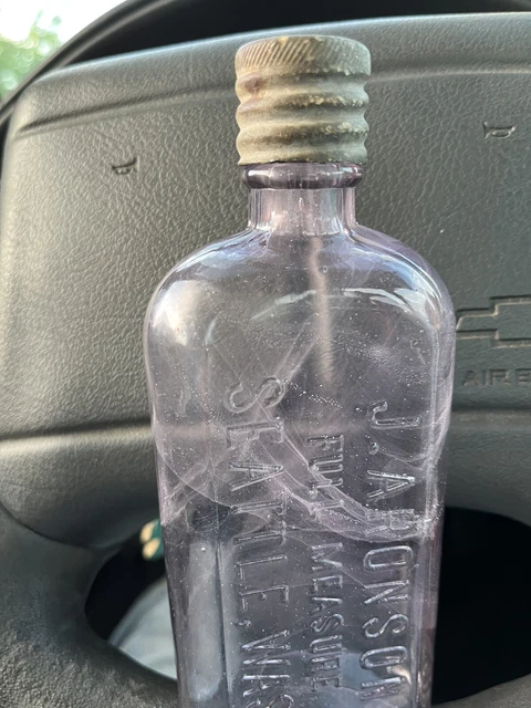 Western 1/2 Pint, Whiskey Flask W/Milky Way Swirls, Seattle, Wash. Washington