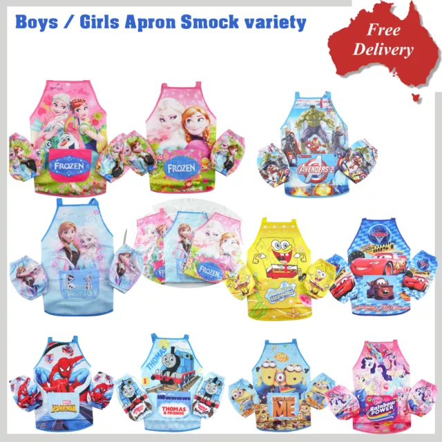 Boys Girls kids Apron waterproof cooking chef painting art craft apron smock new