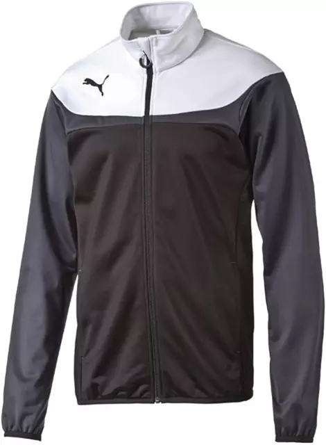 Puma giacca per il tempo libero per bambini (taglia 15-16y) bianco e nero giacca con cerniera completa - nuova