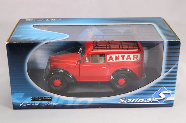 LJ164 SOLIDO PRESTIGE 8424 1/18 Renault Juva Quatre utilitaire Antar rouge