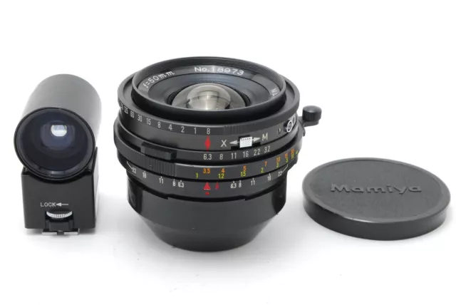 【COMO NUEVA–】Lente Mamiya Sekor 50 mm f/6,3 con buscador para prensa universal de JAPÓN