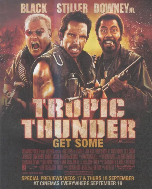 Nmem6 Advert/Picture 11X9 Tropic Thunder - Black - Stiller - Downey Jr