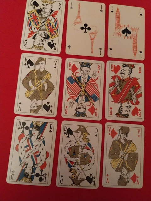 32 Cartes - jeu de 32 cartes à jouer - VIN BLANC ROYAL OR