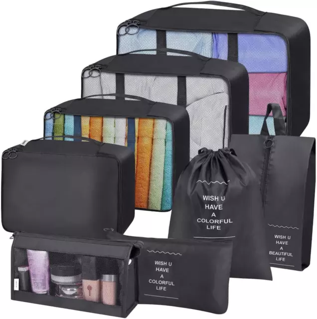 Koffer Organizer Reise Kleidertaschen, 8 Teilige Kofferorganizer Packtaschen Set