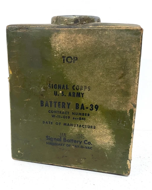 ANCIENNE BATTERIE BA-39 Militaire US ww2 1945 signal corps Army EUR 51 ...