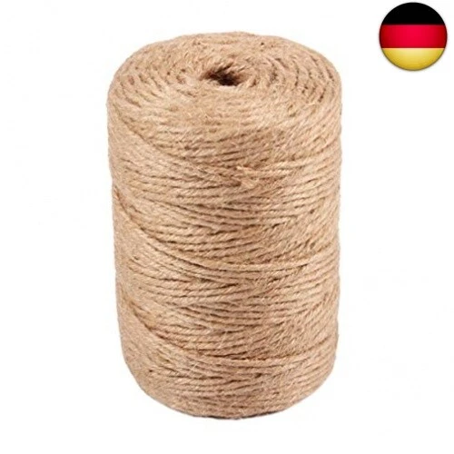 YMWALK 100Yards Juteschnur, 6-lagig, 3 mm dick, stark, natürliches Juteseil,