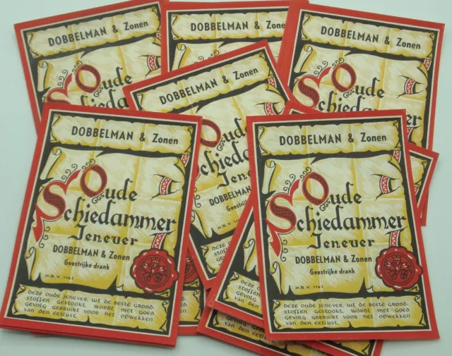 LOT 100 etiquettes  GENIEVRE /JENEVER/  /LABELS BOISSON ALCOOL  OLD