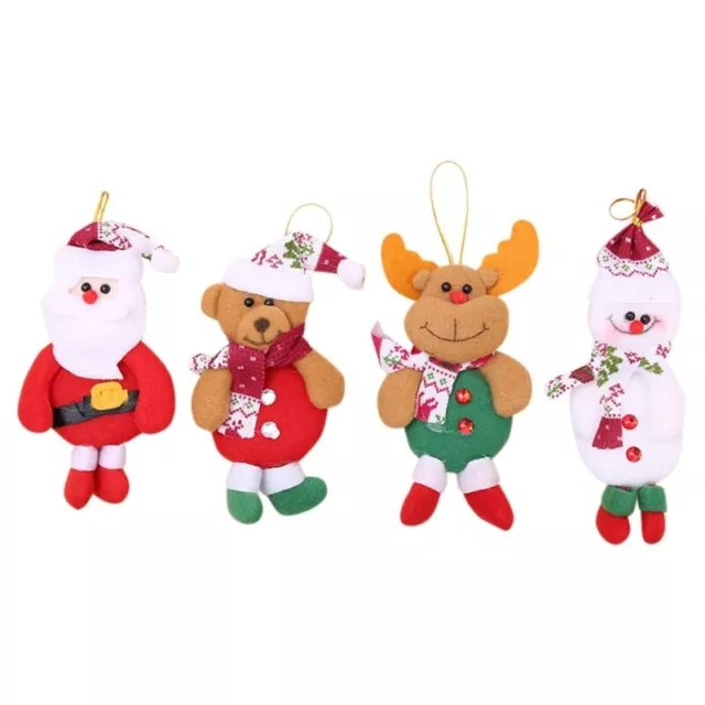 4PCS/Set Lovely Reindeer Santa Decorations for Christmas Party DIY Decor