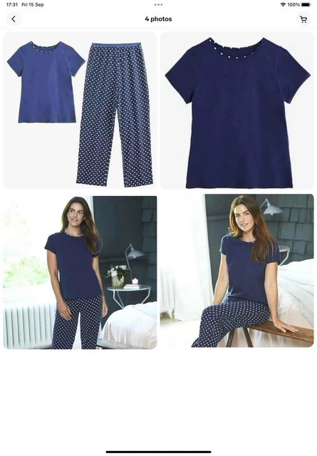 BRAND NEW AVON Navy Spot Pyjamas Size 20 22 Christmas Gift free P P 14.99 PicClick UK