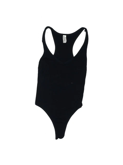 American Apparel Women Black Bodysuit S