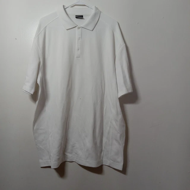 Nike Golf Mens 2X White Dri Fit Short Sleeve Polo T Shirt Outdoor Sports Tee Top