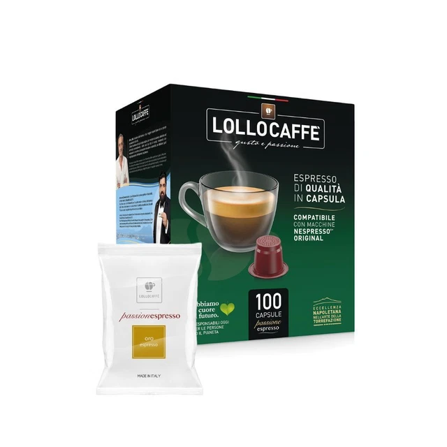 200 Capsule Caffè Lollo Caffè Compatibili Nespresso – Miscela Nera, Gusto Intenso E Tradizionale - Foto 6