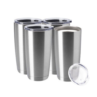4 Pack 20oz Stainless Steel Tumbler Sip Lid Double Wall Vacuum Insulated Gift