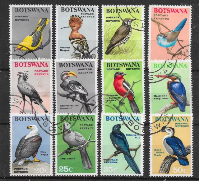 BOTSWANA SG220/31 1967 BIRDS DEFINITIVE SET TO 50c USED