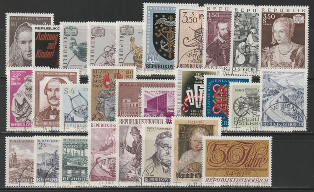 Österreich  - kompletter Jahrgang 1971 (MiNr.: 1353-1380) gestempelt