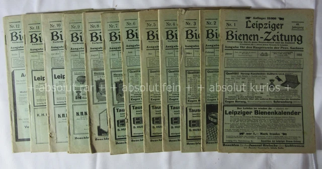 mehrere Jahrgänge Leipziger Bienen Zeitung 30/40er Jahre