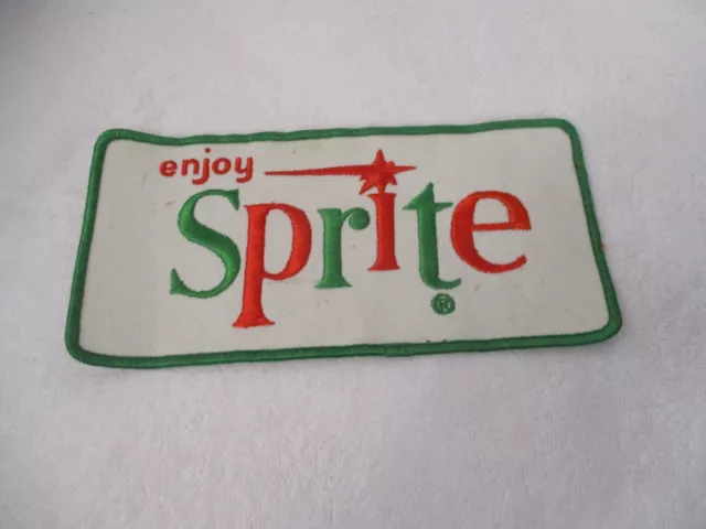 Sprite Cola Patch 8.25  x 4" Retro VTG Style Sew Iron On Cap Hat Jacket Soda Pop