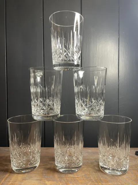 Thomas Webb Crystal Kingswinford Tumbler Glasses Set Of 6 270 Ml 10.5 Cm Tall