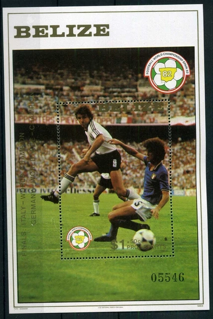Belize Block 55 postfrisch Fußball #GB704