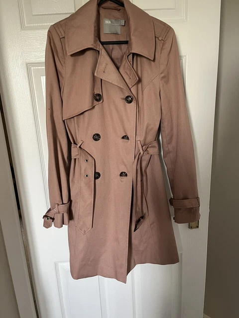 Ladies Size 8 Blush Pink 3/4 Trench Coat. By ASOS. Ladies Size 8 Blush Pink 3/4 Trench Coat. By ASOS.