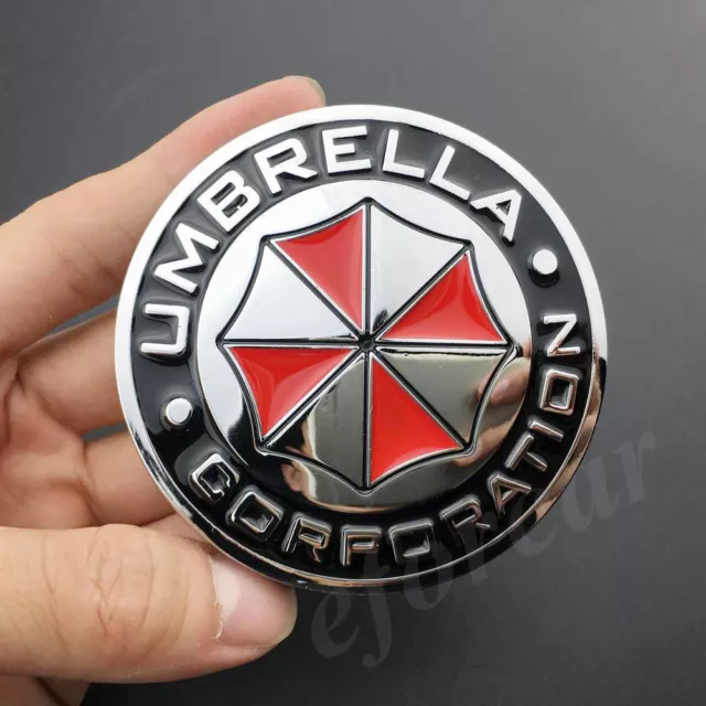 4pcs Metal Resident Evil Umbrella Corporation Car Emblems Badge Decal Stickers 2