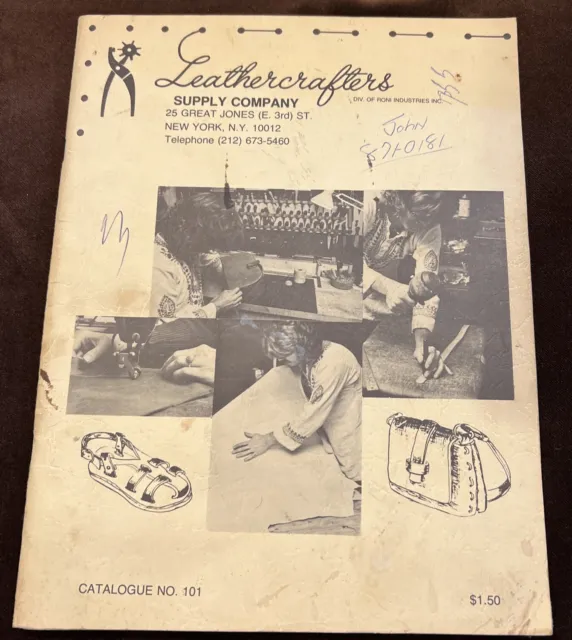 Catálogo Leathercrafters Supply Company #101 Nueva York vintage años 70 u 80