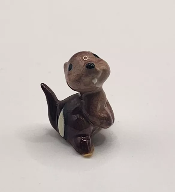 Vintage Hagen Renaker Mini Baby Chipmunk Figurine Seated 3/4"