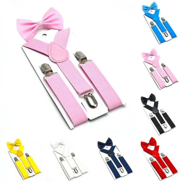 HOT Sale Daily All Seasons Kids Suspender Bow Tie Adjustable Polyester