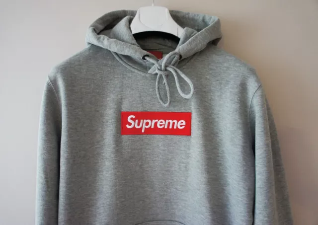 FELPA CON CAPPUCCIO grigia Supreme Grip Italfigo Supreme Box logo
