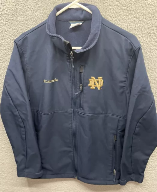 🔥 COLUMBIA • Notre Dame Fighting Irish Jacket Full Zip Fleece Lined ...