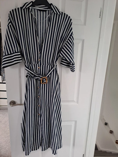 ZARA BLUE AND white striped shirt dress Size S 19.36 - PicClick UK ZARA BLUE AND white striped shirt dress Size S 19.36 - PicClick UK