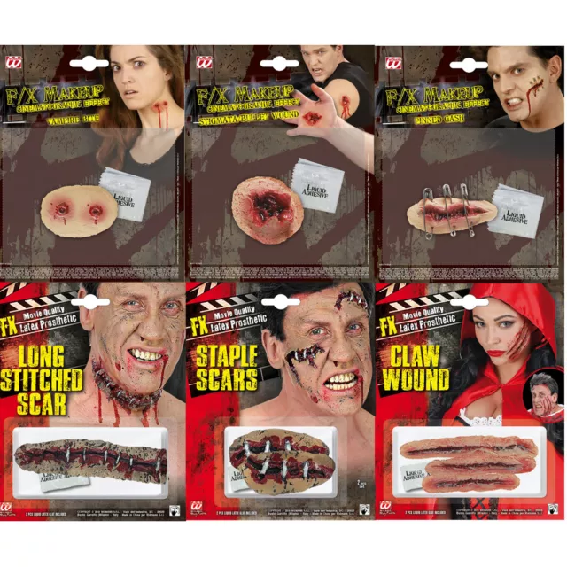 Halloween Wunde Makeup Latexwunde zum Aufkleben Fertigwunde Makeup Blut Horror