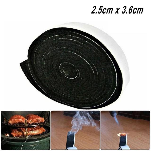 XISOBO BBQ Smoker Gasket High Temp Seal Strip Self Stick Gasket Grill Tape 7 5 Ft Length 1 2 Inch Width 1 8 Inch Thickness Gray 2