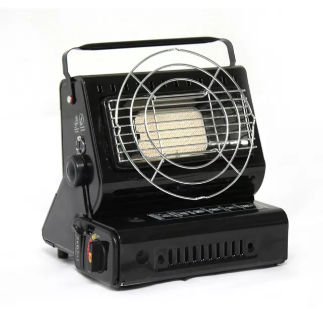 2in1 Tragbare Gasheizung Camping Butan  Kocher Heizer 1.3KW Dual-Zweck H P0D8