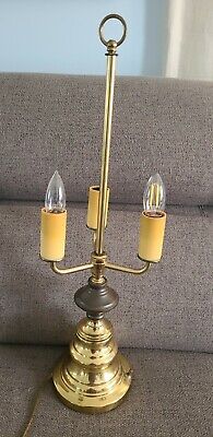 VTG French style Bouillotte Brass Lamp 3 way switch Beautiful patina!!
