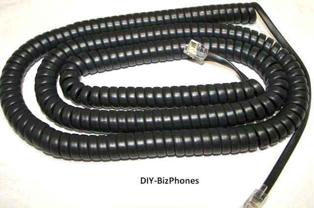 4-Pack Mix ESI Handset Receiver Curly Cord DFP Phone 24 48 Key 60D Digital Black